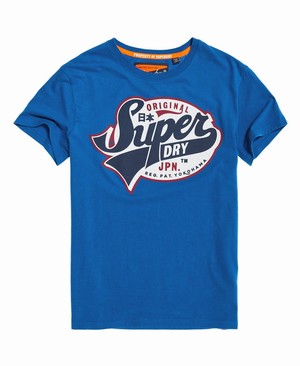 Superdry Heritage Classic Lite Férfi Pólók Kék | CWVZN6578